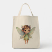 Enchanted Woodland Fairy: pastel green Sprite トートバッグ (裏面)