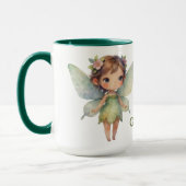 Enchanted Woodland Fairy: pastel green Sprite マグカップ (左)