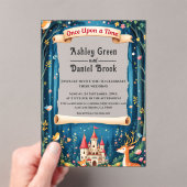 Enchanted Woodland Forest Castle Fairytale Wedding アクリル招待状 (インサイチュ (ポータブル))