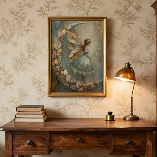 Enchanted Woodland Leaf Fairy Fantasy Art ポスター