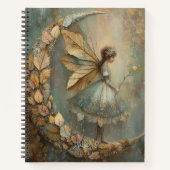 Enchanted Woodland Leaf Fairy Fantasy Personalized ノートブック (正面)