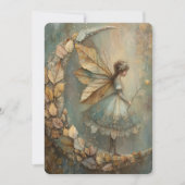 Enchanted Woodland Leaf Fairy Watercolor Fantasy 招待状 (正面)