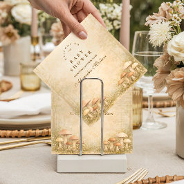 Enchanted Woodland Mushroom Baby Shower スタンダードカクテルナプキン