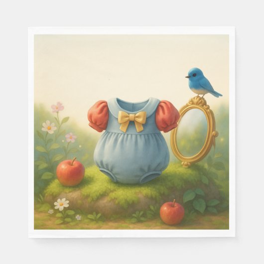 Enchanted Woodland Princess Baby Shower Fairytale スタンダードランチョンナプキン (正面)