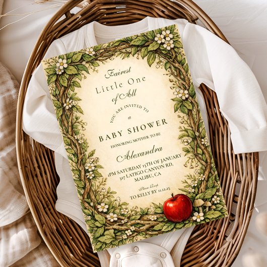 Enchanted Woodland Storybook Baby Shower 招待状