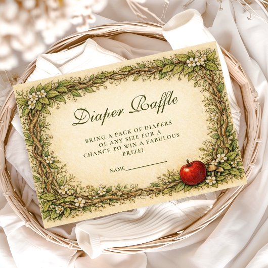 Enchanted Woodland Storybook Diapper Raffle エンクロージャーカード