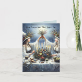 Enchanted Yule Celebration Flat Holiday Card カード