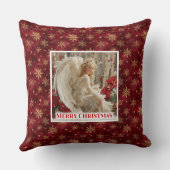 Enchanting Angel Red Gold Cozy Christmas Gift   クッション (裏面)