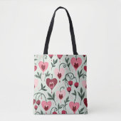 Enchanting Bleeding Hearts | Romantic Floral トートバッグ (正面)