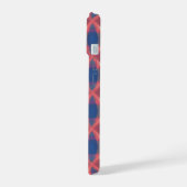 Enchanting Blue Plaid Phone Case iPhone 15ケース (左側面)