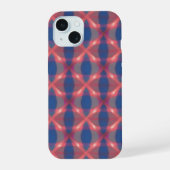 Enchanting Blue Plaid Phone Case iPhone 15ケース (裏面)