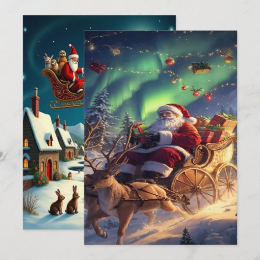 Enchanting Christmas Winter Village Wallpaper 2025 シーズンカード (正面/裏面)