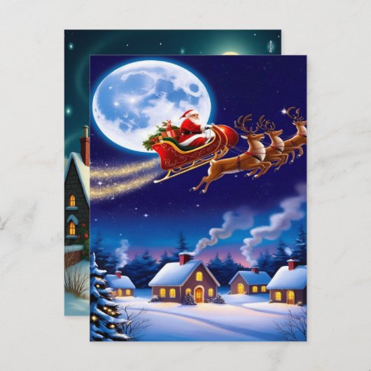 Enchanting Christmas Winter Village Wallpaper 2025 シーズンポストカード (正面/裏面)