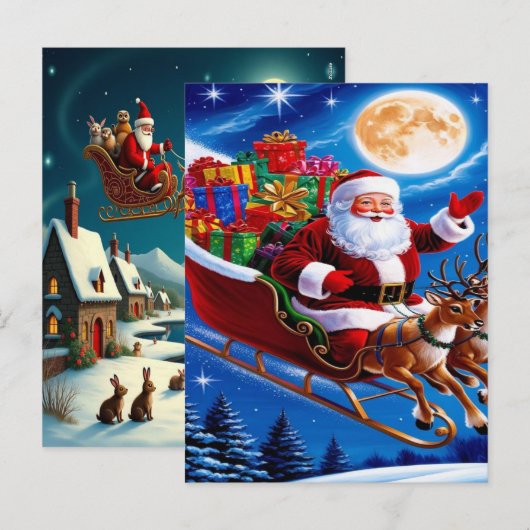 Enchanting Christmas Winter Village Wallpaper 2025 シーズンポストカード (正面/裏面)