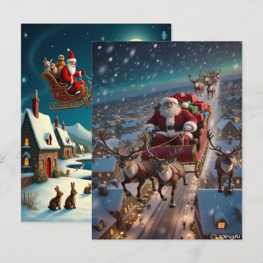 Enchanting Christmas Winter Village Wallpaper 2025 シーズンポストカード (正面/裏面)