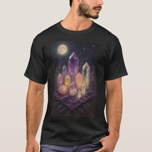 Enchanting Crystals in the Moonlight  Tシャツ (正面)