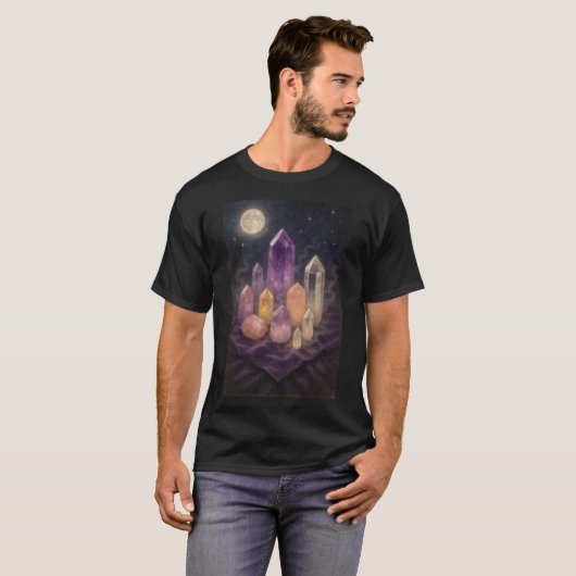 Enchanting Crystals in the Moonlight  Tシャツ (正面フル)