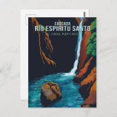 Enchanting Espiritu Santo River Waterfall ポストカード (正面/裏面)