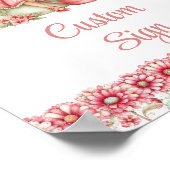 Enchanting Fairy Girl Blush Floral Birthday Custom ポスター (角)