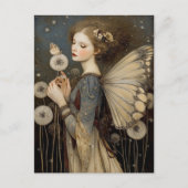 Enchanting Fantasy Fairy & Dandelion Magical Art ポストカード (正面)
