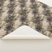 Enchanting Floral Owl シェルパブランケット (3/4)