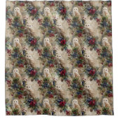 Enchanting Floral Owl シャワーカーテン (正面)