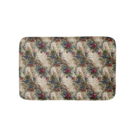 Enchanting Floral Owl バスマット