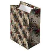 Enchanting Floral Owl ミディアムペーパーバッグ (正面アングル)