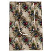 Enchanting Floral Owl ミディアムペーパーバッグ (裏面)