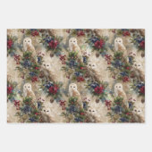 Enchanting Floral Owl ラッピングペーパーシート (正面3)