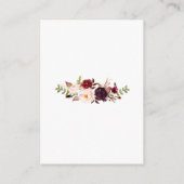 Enchanting Floral Wedding Details in Burgundy エンクロージャーカード (裏面)