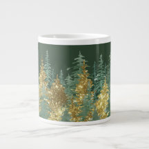 Enchanting Forest Holiday Pines  Giant Coffee Mug