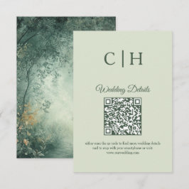 Enchanting Forest QR Code Wedding Enclosure エンクロージャーカード