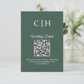 Enchanting Forest QR Code Wedding Enclosure エンクロージャーカード (スタンド正面)