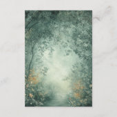 Enchanting Forest QR Code Wedding Enclosure エンクロージャーカード (裏面)