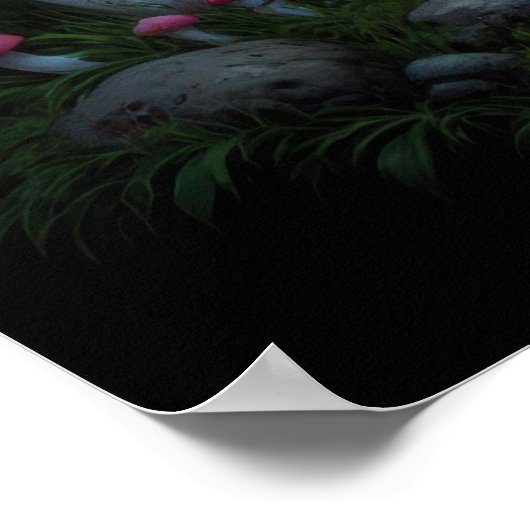 Enchanting Forest Scene with Mysterious Figure ポスター (角)