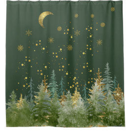 Enchanting Forest Woodland Shower Curtain シャワーカーテン