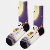 Enchanting Ghost Socks – Irresistibly Spooky Fun ソックス (左)