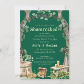 Enchanting Green Clover Forest St Patricks Day 招待状 (正面)
