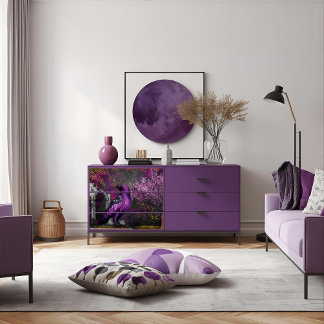 Enchanting Midnight Purple Crow Garden Decoupage 薄葉紙