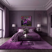 Enchanting Midnight Purple Crow Garden Decoupage 薄葉紙