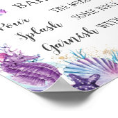 Enchanting Pink Purple Under the Sea Mermosa Bar  ポスター (角)