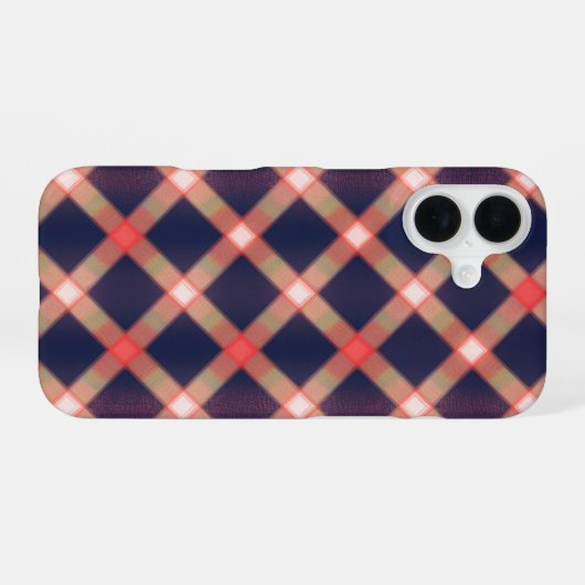 Enchanting Plaid Pattern Phone Case iPhone 16ケース (裏面横)