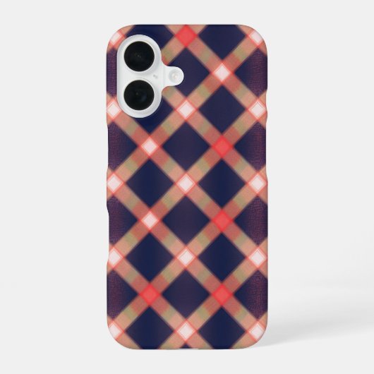 Enchanting Plaid Pattern Phone Case iPhone 16ケース (裏面)
