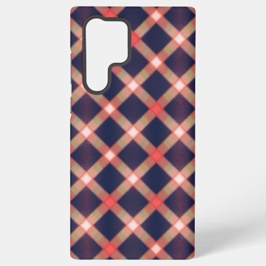Enchanting Plaid Pattern Phone Case Samsung Galaxyケース (裏面)