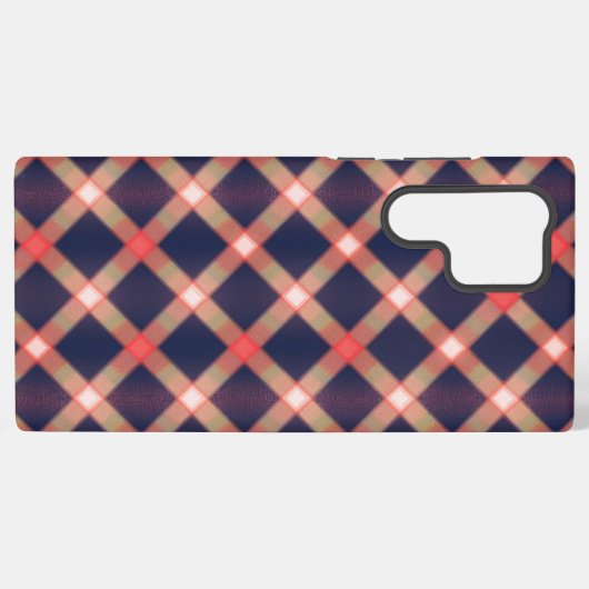 Enchanting Plaid Pattern Phone Case Samsung Galaxyケース (裏面横)