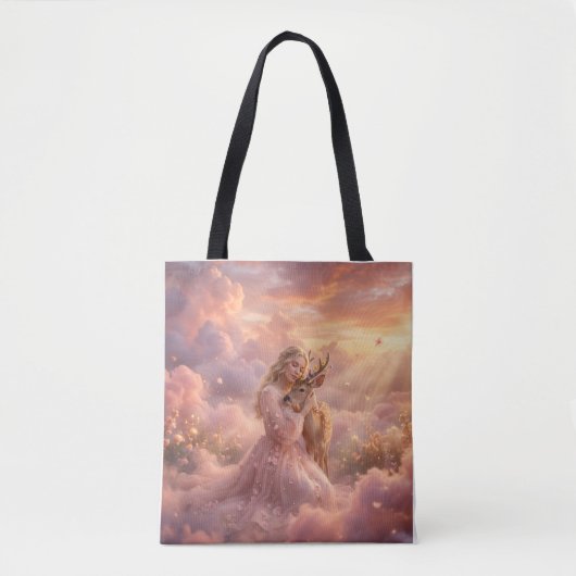Enchanting Princess & Deer Tote Bag トートバッグ (正面)