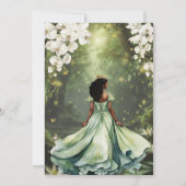 Enchanting Princess & Frog Green Dress Sweet 16 セーブザデート (裏面)