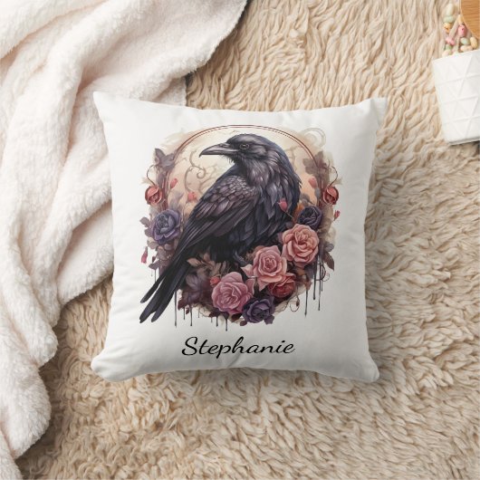 Enchanting Raven & Rose Home Accent クッション (ブランケット)