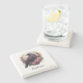 Enchanting Raven & Rose Home Accent ストーンコースター (横)
